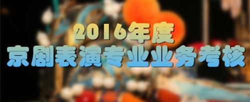 操逼网站大全在线国家京剧院2016年度京剧表演专业业务考...